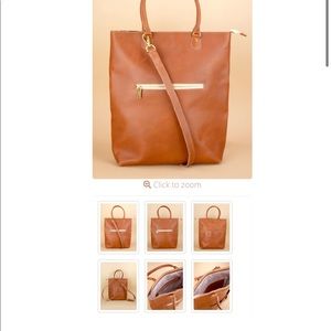 BNWT  - Sseko Convertible Tote in Camel Leather